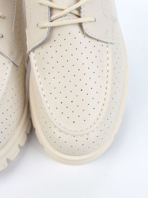 03-PDD161-2 BEIGE Полуботинки женские (натуральная кожа)