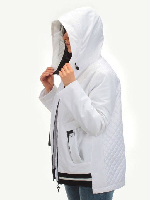 H9270 WHITE Куртка демисезонная женская (100 гр. синтепон) - Фабричный китай фото 10