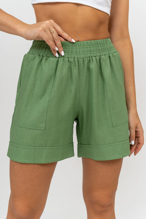 Шорты Натали 36781 из полиэстера с льном  фото 25