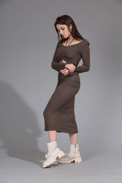 Платье AMORI 9623 шоколад  фото 2