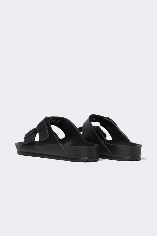 Мужские тапочки Eva на плоской подошве с двойной полосой - Defacto фото 3