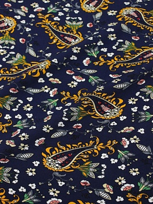 Штапель Джалия цв.чернильно-синий, ш.1.45м, вискоза-100%, 100гр/м.кв