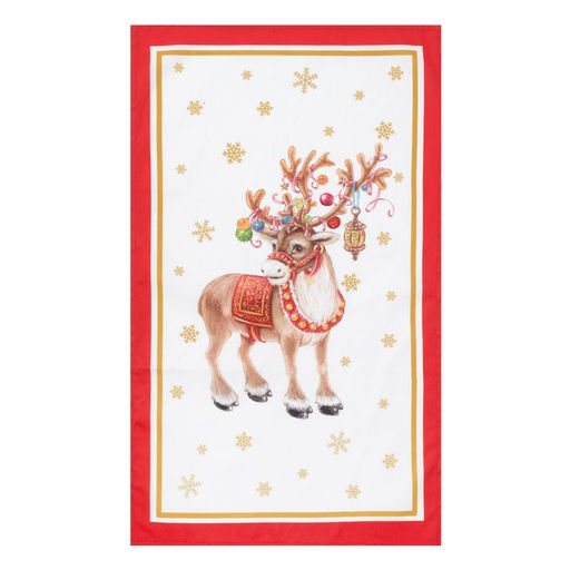 Новогоднее полотенце Этель Новогодний олень 40х67 см, 100% хл, саржа 190 гр/м2  фото 2