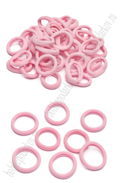 Резинки бесшовные для волос "Premium" 3 см (80 шт) SF-7340, светло-розовый №8102