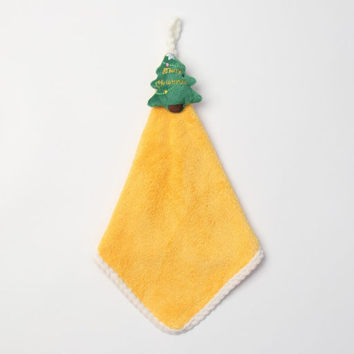 Полотенце кухонное Доляна Елочка, цв. желтый 30*30 см 270гр/м2  фото 2