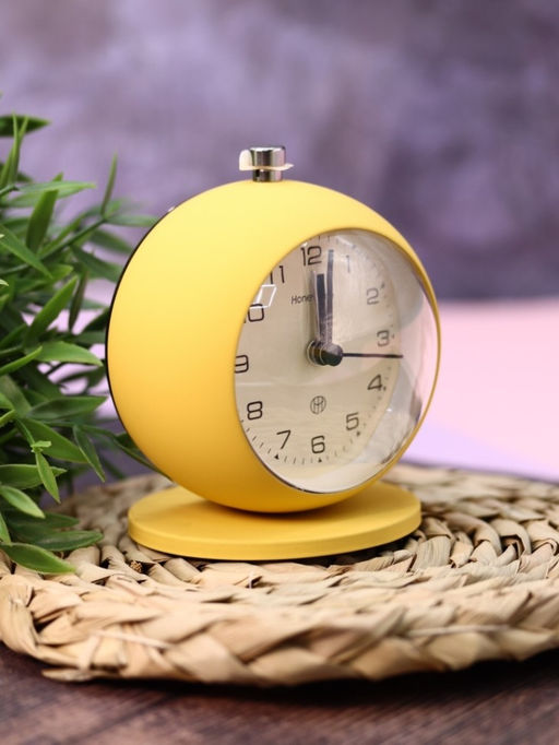 Часы-будильник Clock UFO, yellow (12х10,1 см)