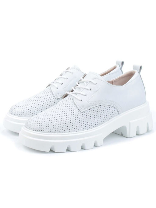 03-HY11-2D WHITE Полуботинки женские (натуральная кожа)