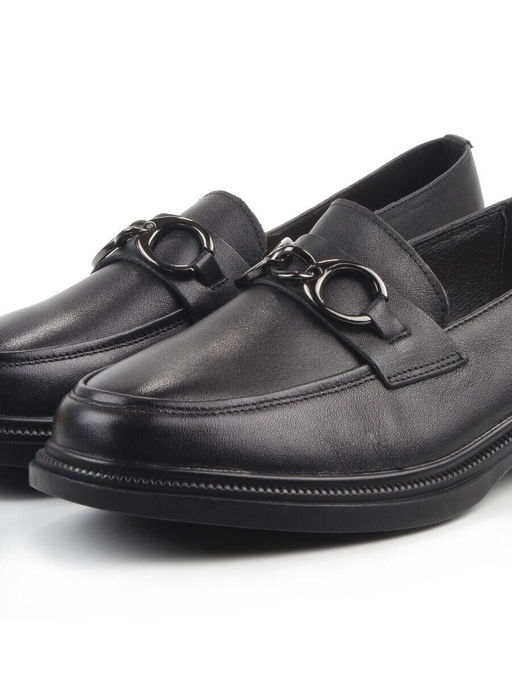 06-DYL122-1 BLACK Туфли женские (натуральная кожа)