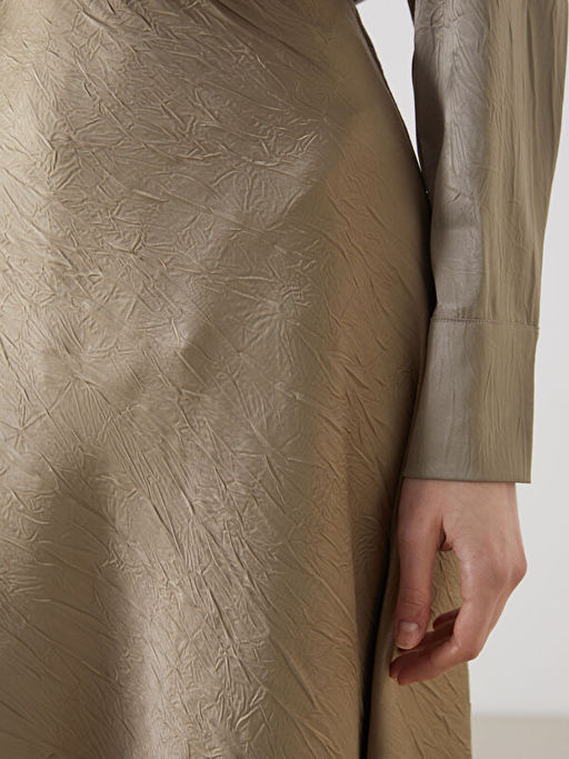 Loose Fit A Kesim Saten Etek