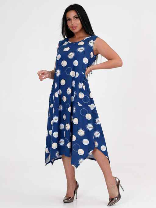 ПЛ-494 ПЛАТЬЕ ЖЕНСКОЕ (Синий) - А-дина фото 5