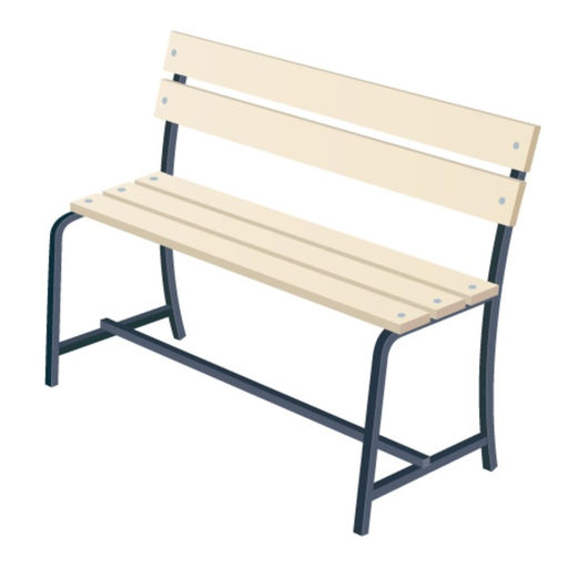 Скамейка садовая "Эконом" 52 х 120 х 82,5 см, основание труба 20 х 20 х 0,7 мм