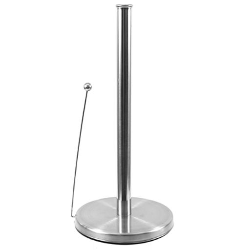 Держатель из нержавеющей стали для бумажного полотенца h32см, подставка д14,7см, разборный, в коробке (Китай)