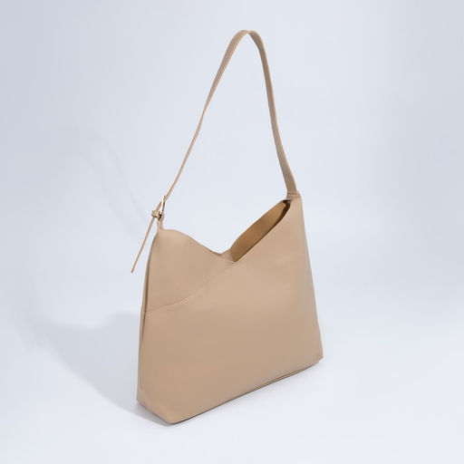 Сумка-мешок на магните, косметичка на молнии, цвет бежевый - Simaland фото 3