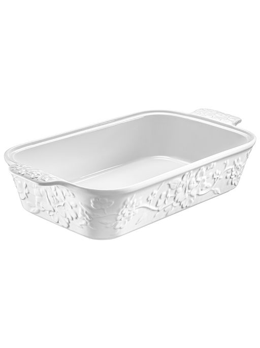 Блюдо для запекания и сервировки 2,5 л 36,5*19,5*13,5 см "Цветущая сакура" + стеклянная крышка