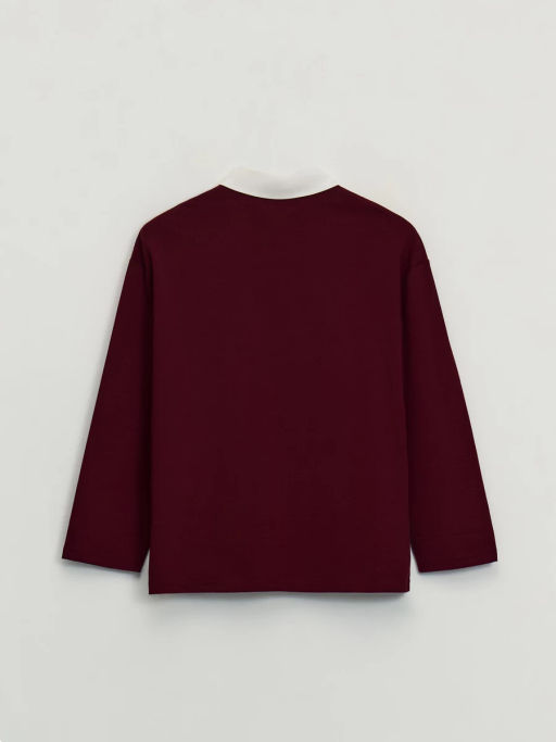 Хлопковый джемпер с отложным воротником / Zarina