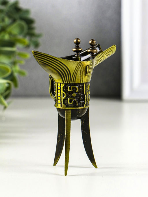 Фигурка-оберег металл «Тибетская чаша желаний», 3×8×10 см