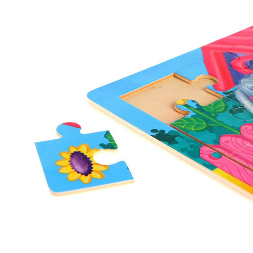 Пазл большой Весёлые зверята, 30 элементов, размер детали: 6 5 см - Лесная мастерская фото 3