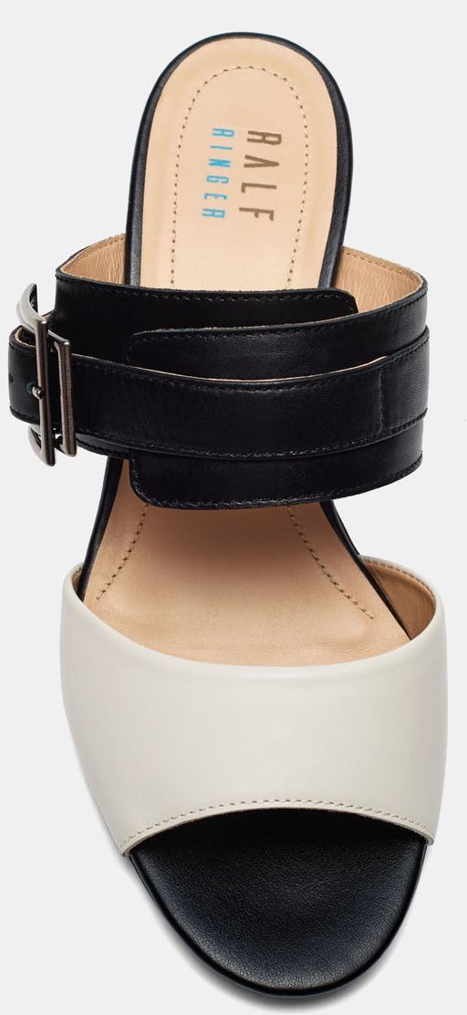 Сабо женские RALF RINGER/966008ЧБ/Черный/Белый фото 4