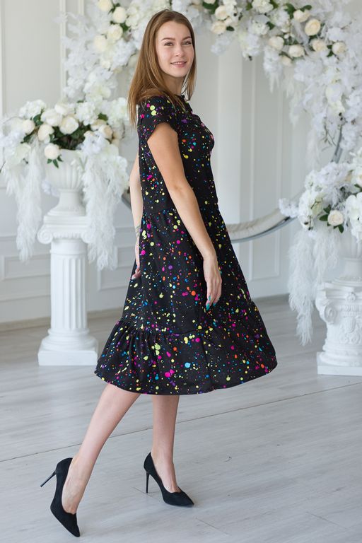 Платье женское из кулирки Кармелита акварель - Амадэль фото 10