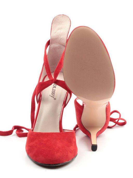 06-V-892 RED Туфли женские (натуральная замша) - Фабричный китай фото 15