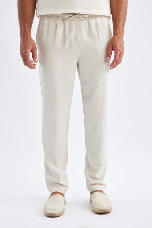 Широкие брюки из смесового льна Relax Fit - Defacto фото 4