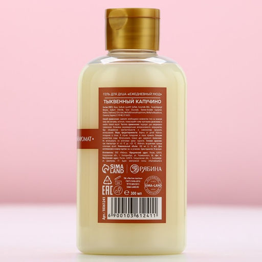 Гель для душа ЧИСТОЕ СЧАСТЬЕ, 300 мл, аромат тыквенный капучино, Новый Год