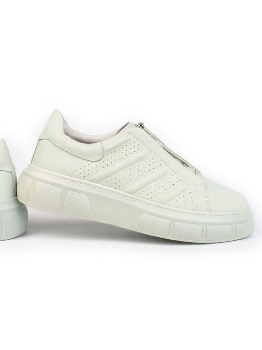 05-PDL256-3 LT. GREEN Кроссовки женские (натуральная кожа) - Фабричный китай фото 13