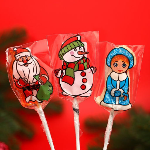 Цена за 3 шт. Карамель леденцовая новогодняя "Микс №1", 17 г