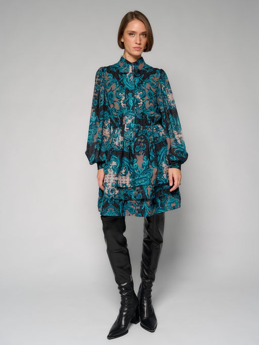 Платье женское 12411-35145 multicolor-turquoise - Maxroses фото 2