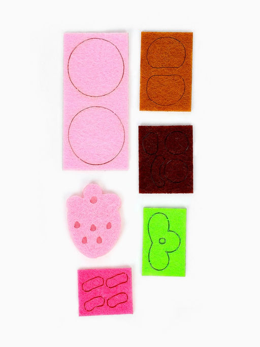 Цена за 2 шт. Брелок из фетра «Медвежонок», набор для творчества