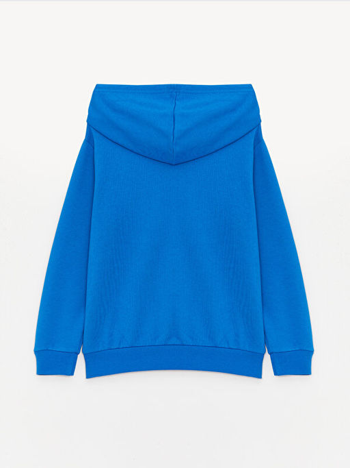 Bask?l? Uzun Kollu Erkek ?ocuk Hoodie ve E?ofman Alt? - Waikiki фото 3