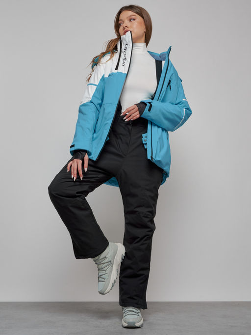 Горнолыжный костюм женский зимний голубого цвета 02321Gl - Chunmai фото 7