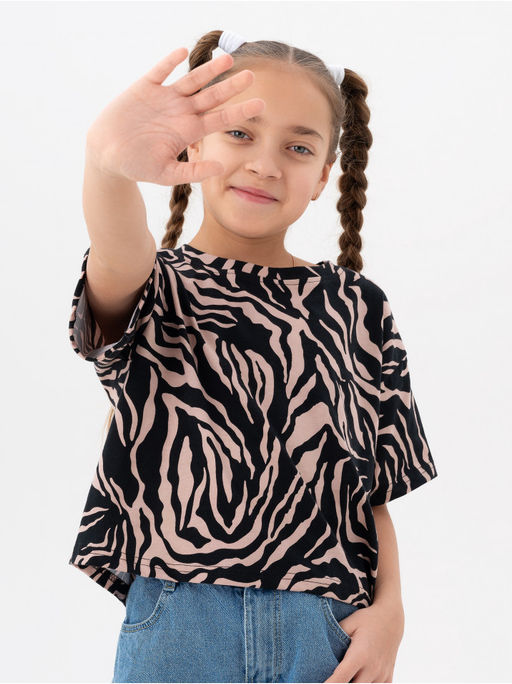 Футболка Зебра белый детская - София фото 16