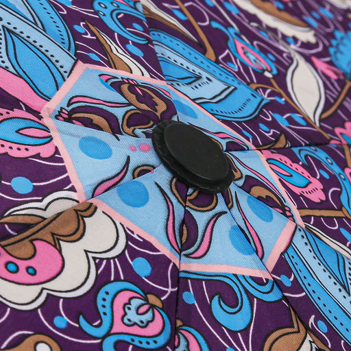 Зонт автомат Дива ткань эпонж (полиэстер) с деколью, 8 лучей, д/купола 95см h58см, 3 сложения, 29см в сложенном виде, механизм против ветра, пластмассовая ручка, цвет фиолетово-розовый, 321гр (Китай) - Домашняя Мода фото 5