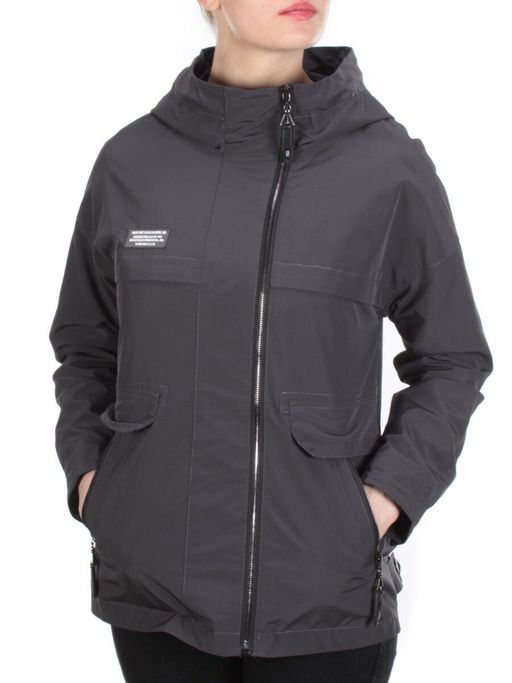 FY-229 DARK GRAY Ветровка женская АЛИСА (65% хлопок, 35% полиэстер) - Фабричный китай фото 3