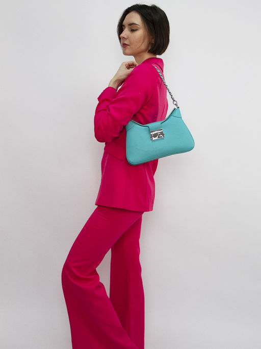 LACCOMA сумка Q6001-бирюзовый натуральная кожа хлопок фото 8