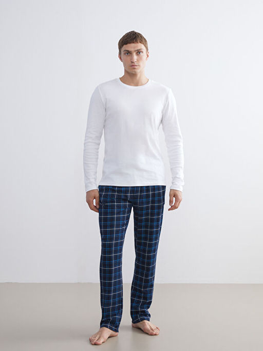 Standart Kal?p Ekose Erkek Pijama Alt