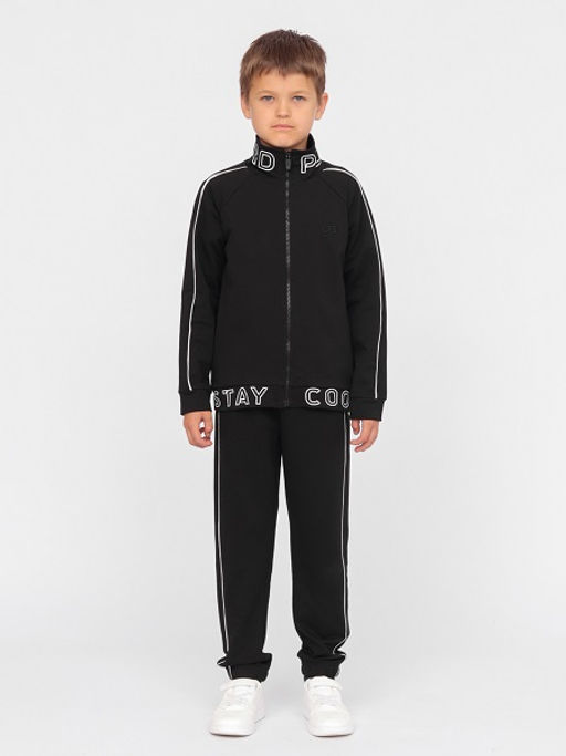 CRB wear/!CWJB 90110-22 Комплект для мальчика (толстовка, брюки),черный/Ex.Cherubino  фото 2