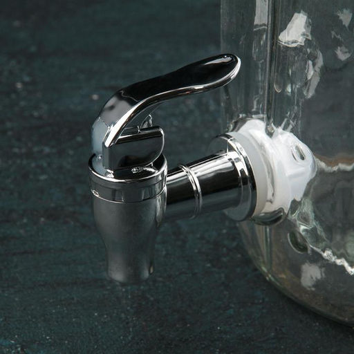 Диспенсер для напитков стеклянный «Тропики», 4 л, 21×22×29 см, цвет прозрачный