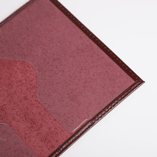 Обложка для паспорта, тиснение фольгой, гладкая, бордовая