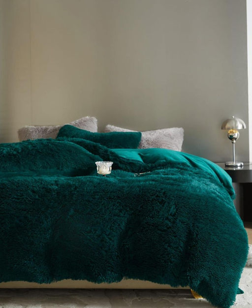 Меховой КПБ Mency Однотонный MMENO001 Евро