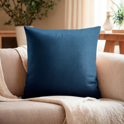 Наволочка декоративная Этель рогожка 45*45 см синий, 100% п/э  фото 7