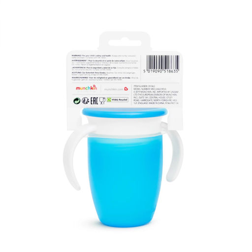 Munchkin / Поильник-непроливайка Miracle 360 с ручками и крышкой 6+ мес 207 мл