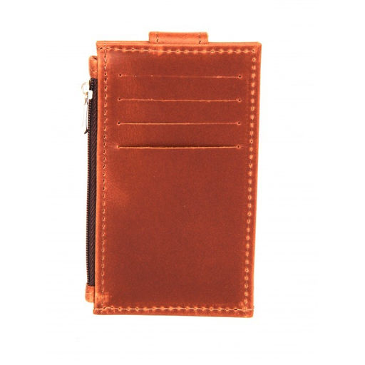 Визитница-кардхолдер Croco-ВК-217 н/к, 2отд, 11карм, коричневый пулл-ап матовый (219) 262564  фото 2