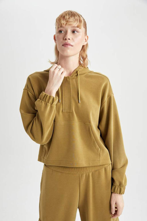 DeFactoFit Oversize толстовка премиум-класса для спортсменов с капюшоном  фото 6