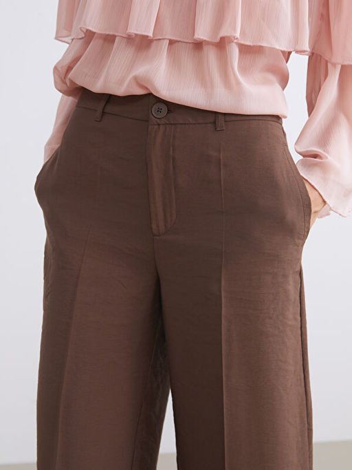 Modal Kar???ml? Geni? Pa?a Kad?n Pantolon