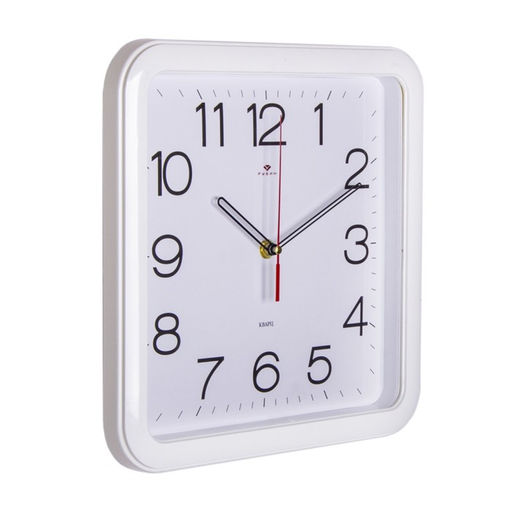 Часы настенные интерьерные, бесшумные, плавный ход, 29×29 см, белые, от батарейки 1×АА