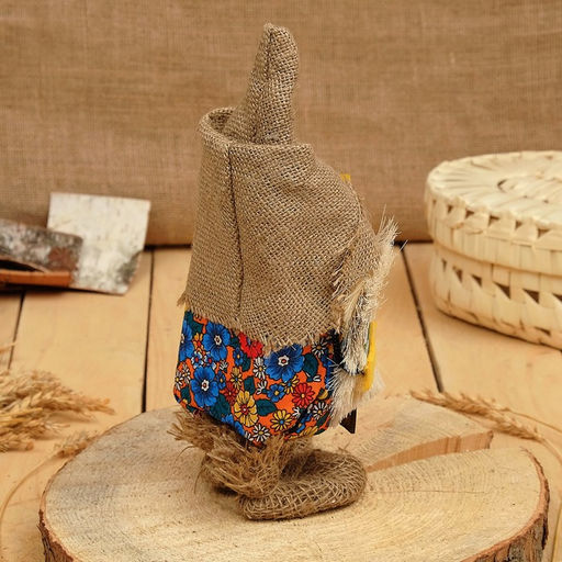 Фигурка-оберег «Домовой. Василек в льняном колпаке, с топором», 23×15×8 см, МИКС