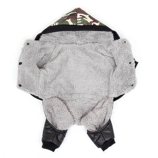 Комбинезон для собак Камуфляжна меховом подкладе, размер S (ДС 25, ОШ 25, ОГ 35 см) - Simaland фото 9