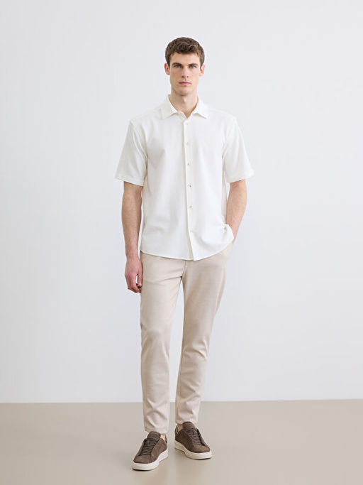 Regular Fit Dokulu Erkek G?mlek